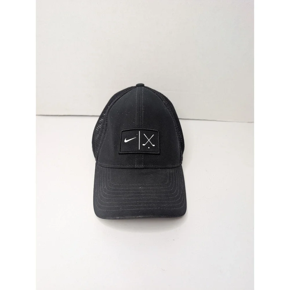 Nike Legacy91 Dri-FIT Golf Trucker Hat Black Fitted Stretch Mesh Cap Adult M/L